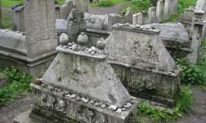 Jewish Gravesite with rocks on the tombs