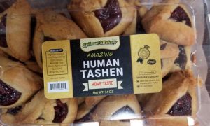 Hamentashan cookies are shown with the label "Human Tashen."
