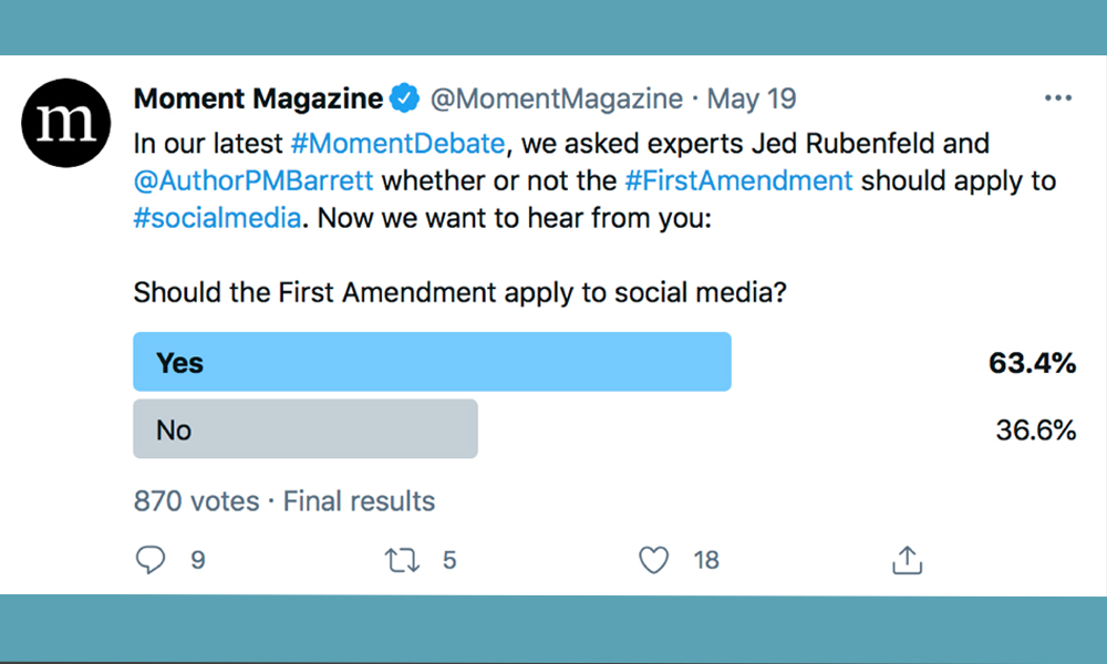 Moment Debate Round Two | Should the First Amendment Apply to Social Media?