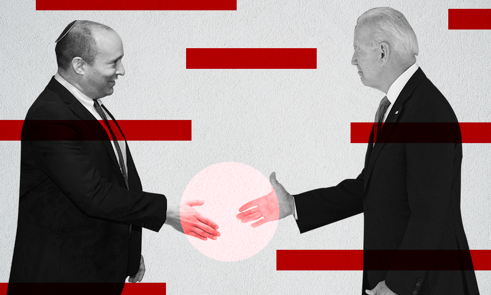 Israeli Prime Minister Naftali Bennett meets with President Biden