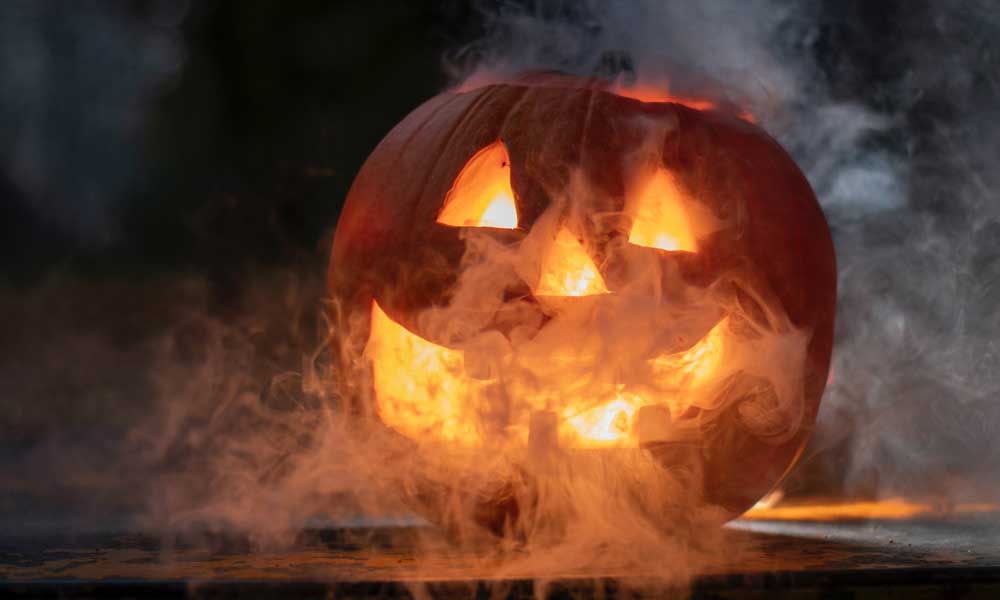 Spooky jack-o-lantern