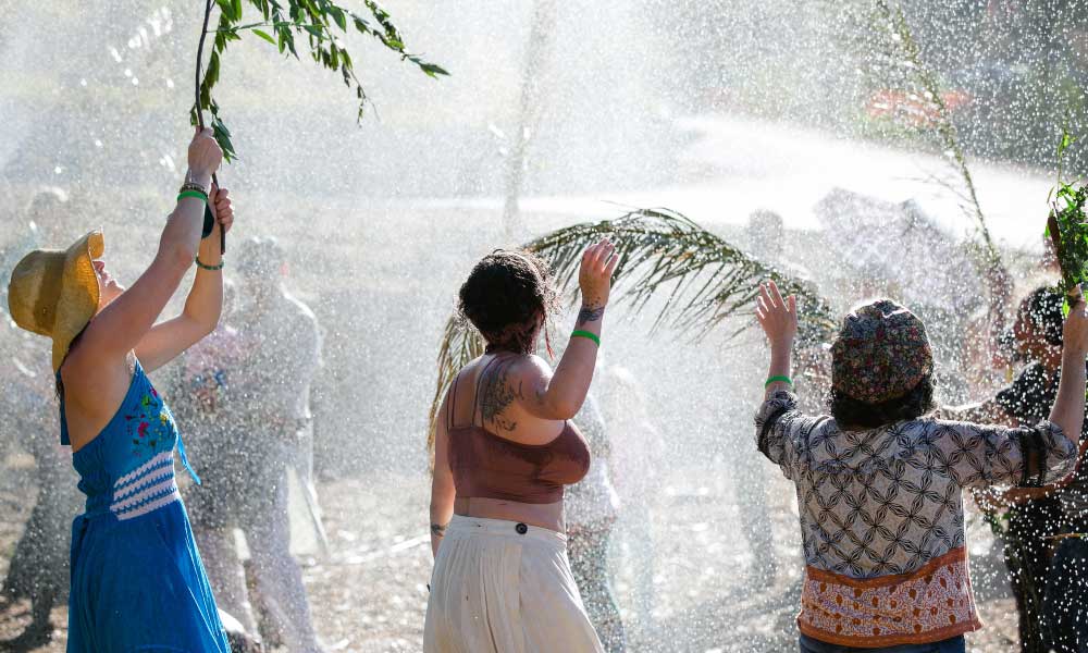 Rain dance at sukkot - Photo credit: Darren Miller for Wilderness Torah