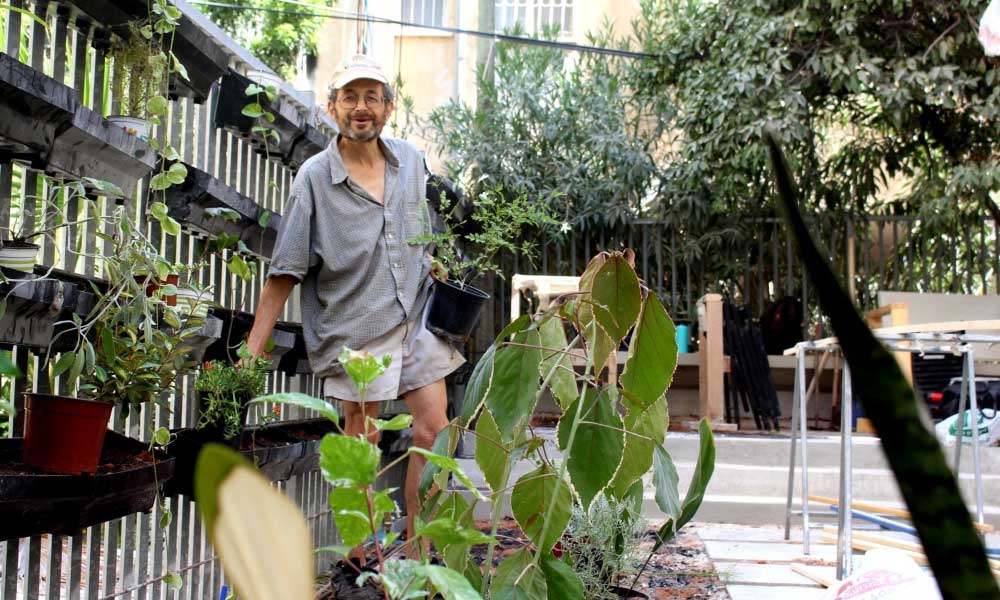 Alon Eliran of CityTree, an ecolab in Tel Aviv.