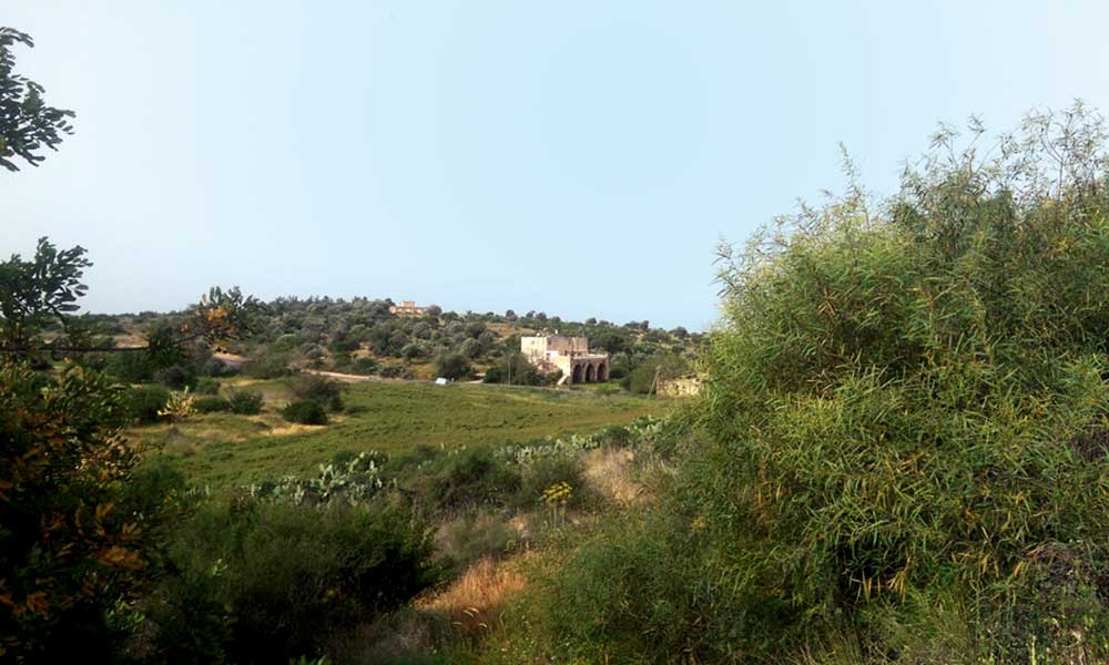 The “Khan of Ajjur” castle and surrounding countryside