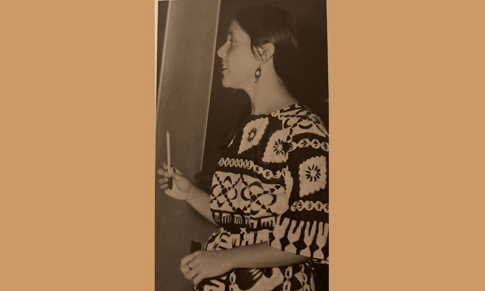Roselle Chartock, then a teacher at Monument Mountain Regional High School in Great Barrington, Massachusetts.
