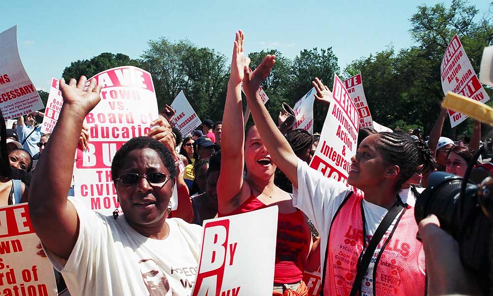 Protesters in Washington DC in 2003