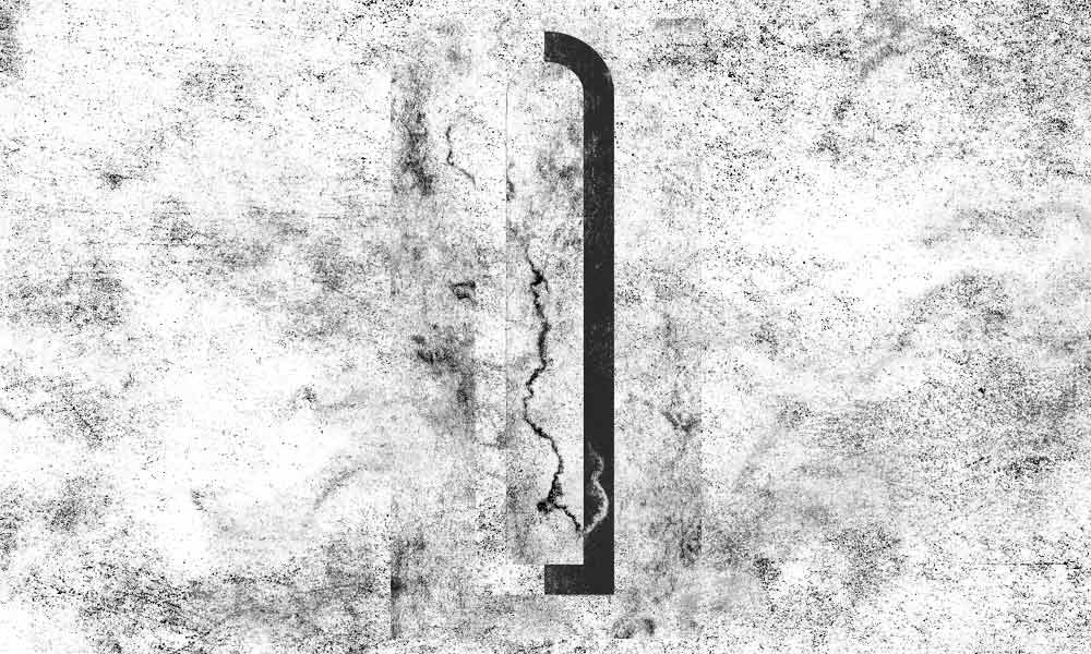 An abstract graphic in black and white