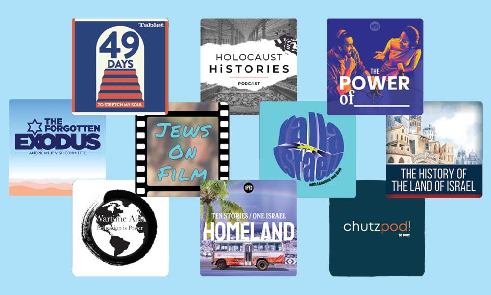 A display of Jewish Podcasts
