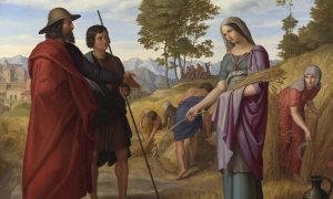 Ruth and Boaz biblical scene