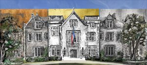 Artistic rendering of French ambassador's residence by Simonida Perica Uth