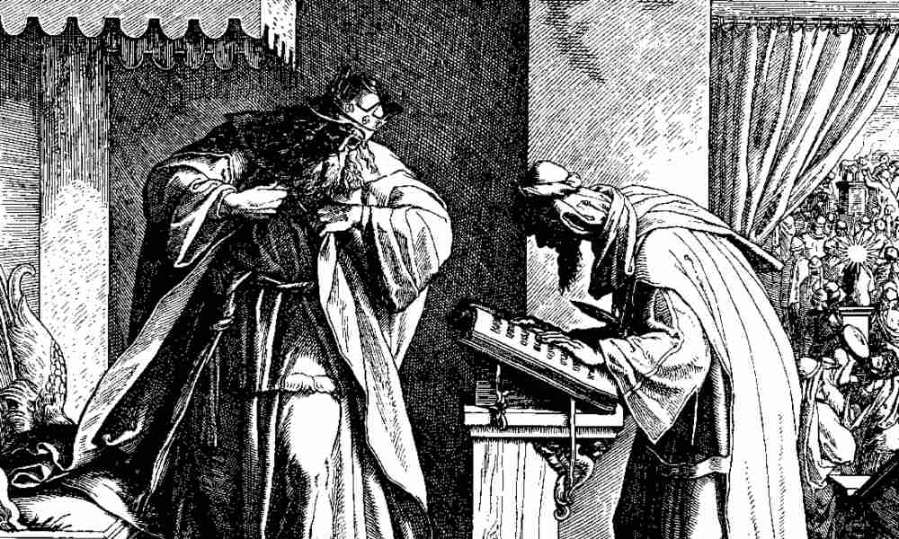 King Josiah hearing the book of law.