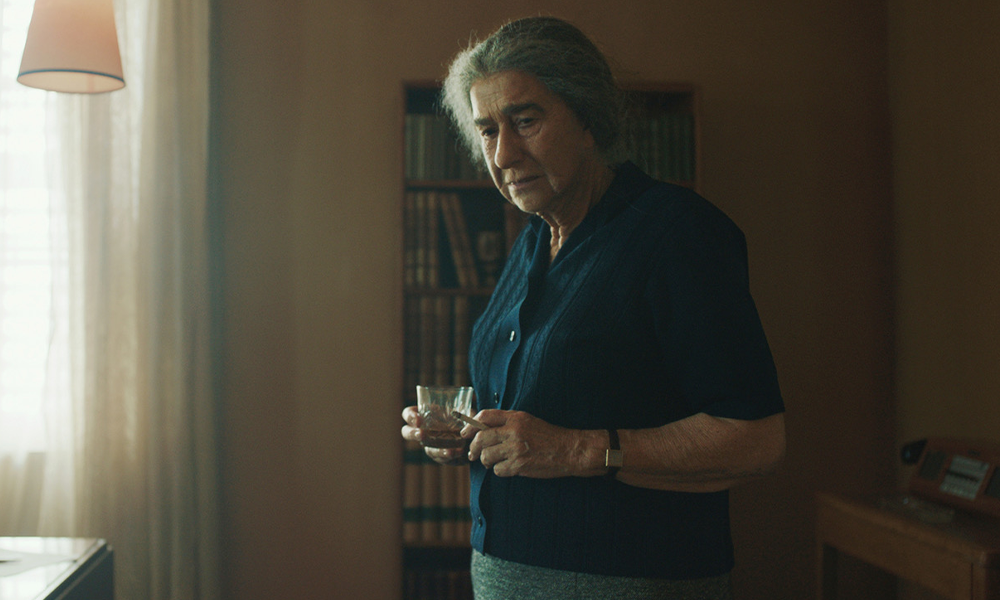 Actress Helen Mirren playing Golda Meir