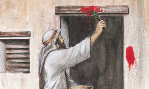 history of passover Smearing blood on Israelis doorposts in Egypt