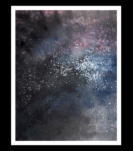 Annette Lerner, Galaxy III, 2018. Monotype, 36 x 28 in. Edition: 1/1. Courtesy of the artist.