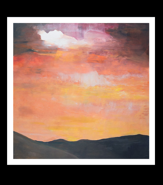 Annette Lerner, Sunset, 2019. Monotype, 29 ½ x 29 ½ in. Edition 1/1. Courtesy of the artist.
