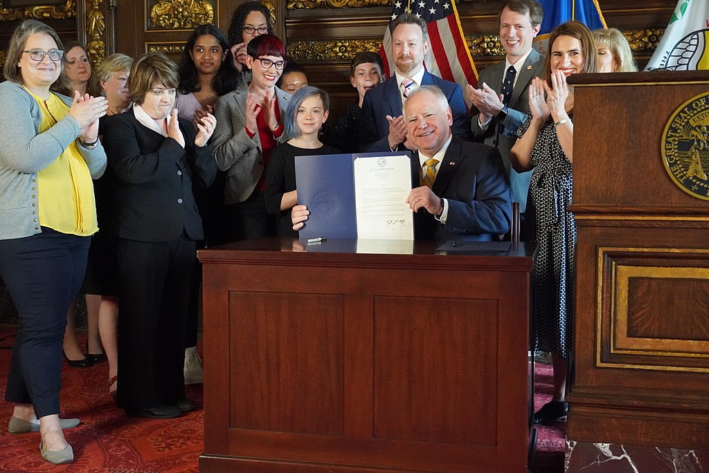 Tim Walz bill signing ceremony